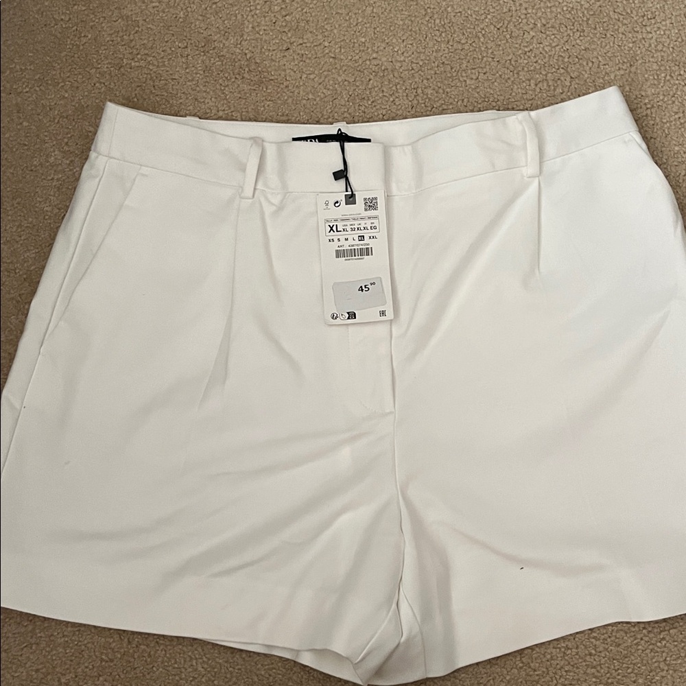 Zara Classic White Shorts
